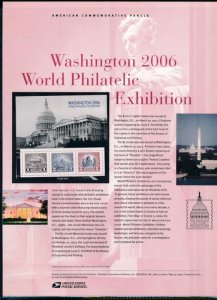 USPS 2006 COMMEMORATIVE PANEL #4075 WASHINGTON 2006