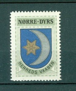 Denmark. Poster Stamp 1940/42.Mnh. District: Norre-Dyrs.Coats Of Arms: Star,Moon