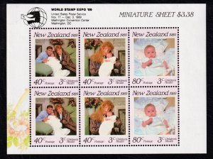 New Zealand 1989 Health - Stamp Expo Mint MNH Miniature Sheet SC B136b