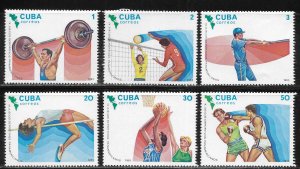 Cuba 2598-2603 1983 Pam American Games set MNH