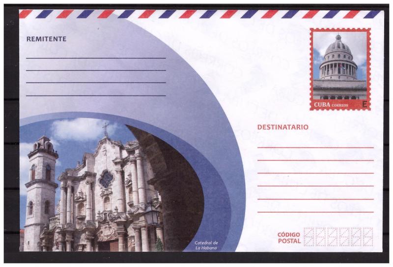 CUBA prestamped envelope 2018 Cathedral