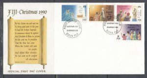 Fiji Scott 633-6 FDC - Christmas 1990