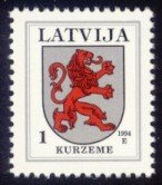 Latvia Sc# 363 MNH Coat of Arms - Kurzeme (1994)