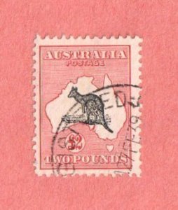 AUS SC #129 Kangaroo and Map (27 FE 39), CV $800.00
