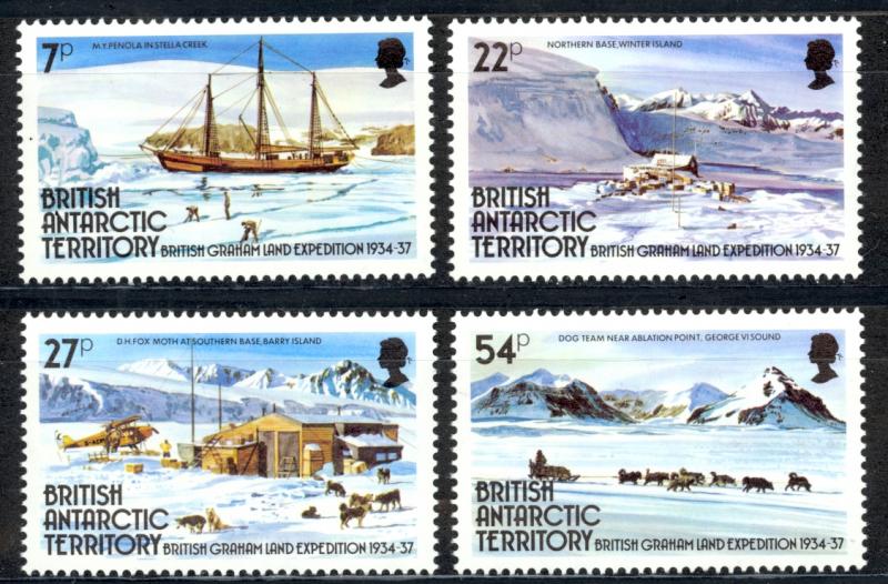 British Antarctic Territory Sc# 121-124 MNH 1985 British-Graham Land Expedition