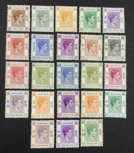 MOMEN: HONG KONG SG #140-162 1938 MINT OG H £1,100 LOT #64271