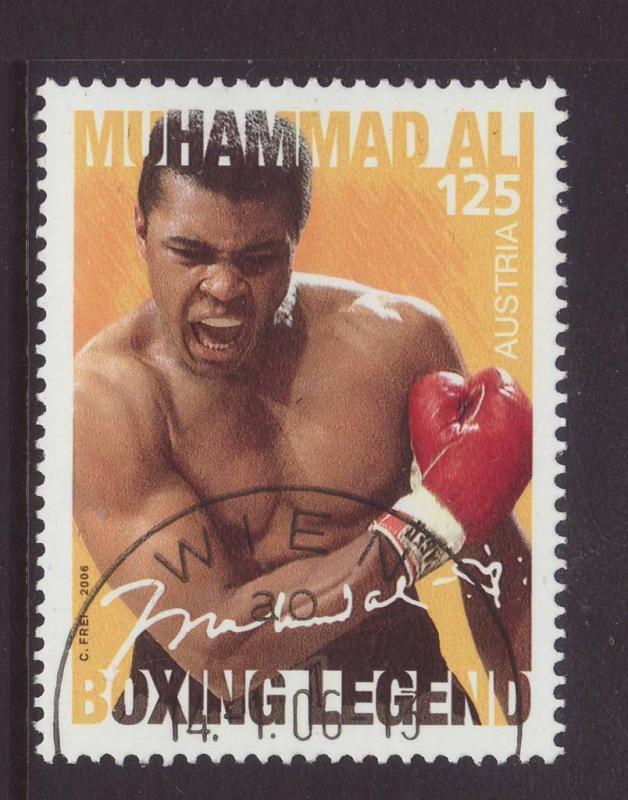 2006 Austria Boxing - Muhammad Ali 1€25c CTO