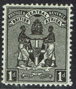 BRITISH CENTRAL AFRICA 1895 ARMS 1D NO WMK 