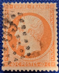 France-Scott #27, Used, Emperor Napoleon III, CV $6.50