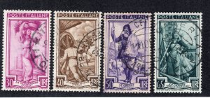 Italy 1950 30 l, 40 l, 50 l & 65 l Italy at Work, Scott 559, 561-562, 565 used