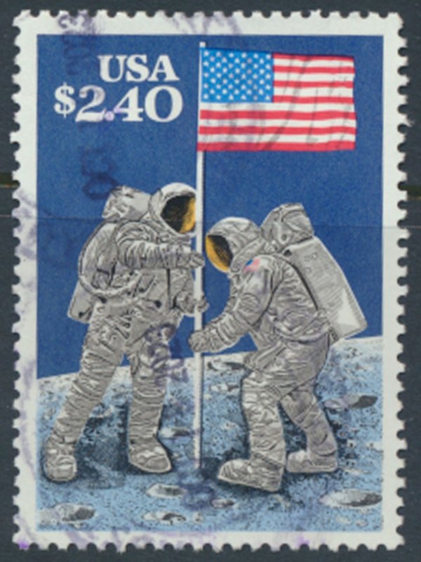 USA SC# 2419 Moon Flag Astronauts   Used  see details / scans 