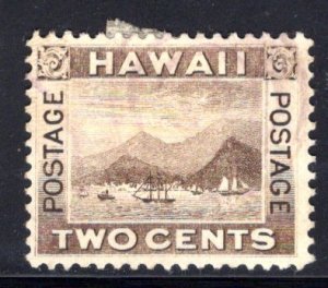 Hawaii #75,  lightly cancelled
