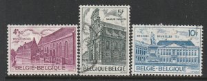 1975 Belgium - Sc 926-928 - used VF - 3 Single - European Architectural