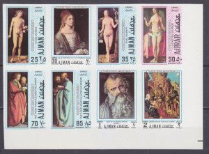 1970 Ajman 637-644ZBb 500 years of the artist Albrecht Durer 7,00 €