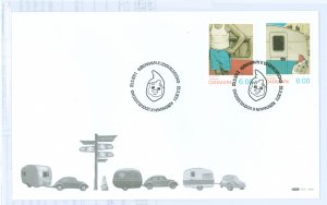 Denmark 1525-1526 2011 unaddressed cacheted FDC of 2 stamps about camping