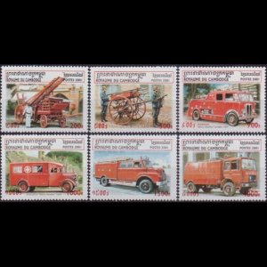 CAMBODIA 2001 - Scott# 2059-64 Fire Equipment Set of 6 NH