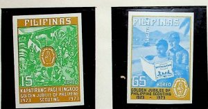 PHILIPPINES Sc 1221a-2a NH IMPERF ISSUE OF 1973 - SCOUTS