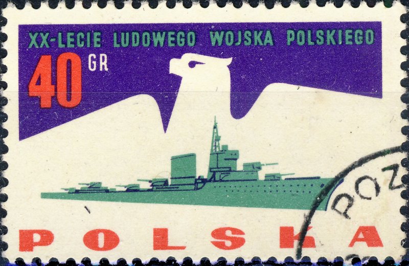 POLAND / POLEN - 1963 Mi.1426 40gr 20yrs People's Army - VF Used (a)