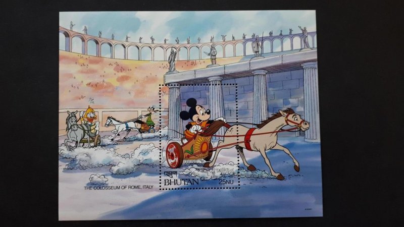 Disney - Bhutan 1991. - Coloseum of Rome ** MNH Block