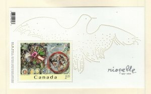 Canada 2003 Riopelle souvenir sheet,  Unitrade #2003 VFMNH CV $4.00