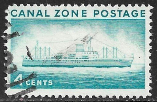 US CANAL ZONE 1958 SS ANCON SHIP Issue Sc 149 VFU