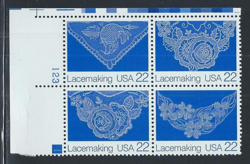 UNITED STATES SC# 2351-54 PL#1231 UL B/4 FVF/MNH 1987