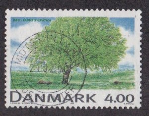 Denmark # 1144, Decidious Trees, Used