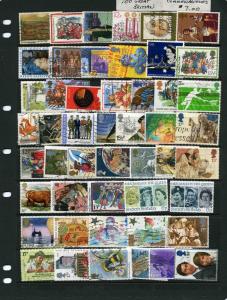 100 Great Britian commemoratives used