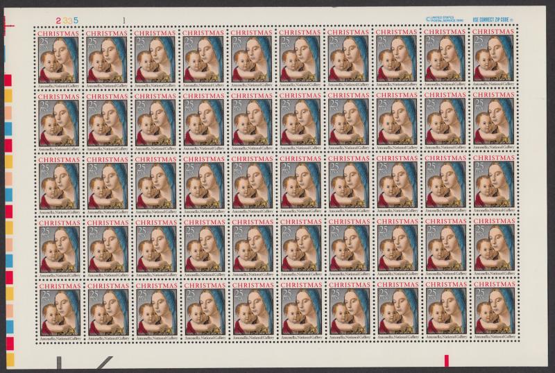 US #2514   Madonna and Child   Full sheet of 50  MNH
