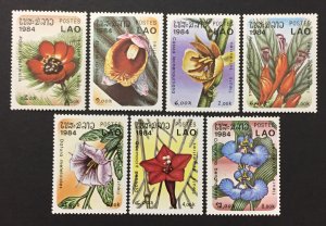 Laos 1984 #554-60, Woodland Flowers, MNH.