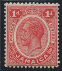 Jamaica SG 58a SC# 61  MVLH  Scarlet   see details