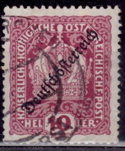 Austria 1918-19, Austrian Crown, overprint, 10h, sc#184, used