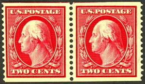 U.S. #388 MINT PAIR OG LH