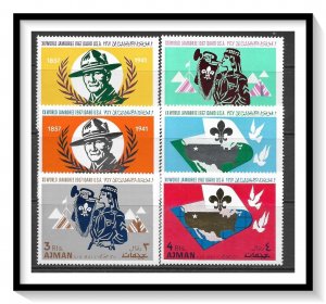 Ajman Mi #182-187 Boy Scouts Complete Set MNH