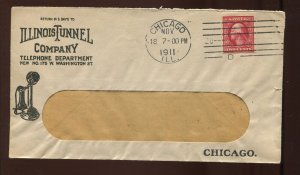 384 Schermack Used on Illinois Tunnel Co Telephone Dept Illustrated Cover MG101