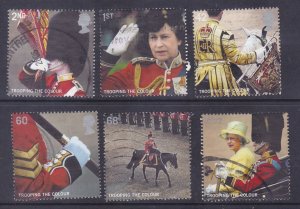 Great Britain 2288-93 Used 2005 Trooping the Color Ceremony with QEII Full Set