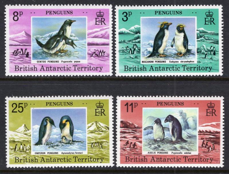 British Antarctic Territory 72-75 Penguins MNH VF