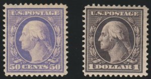 US SCOTT #341-342 MINT-F-VF-OG-Hinged SCV $725