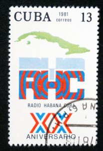 CUBA Sc# 2429  STATES INSTITUTIONS Radio Havana  13c  1981  used cto