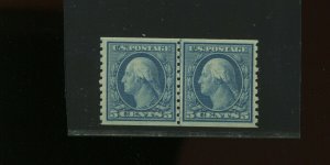 Scott #496a Washington Small Holes Var Mint Line Pair of 2 Stamps NH w/PSE Cert!