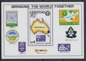 XG-AD420 LESOTHO - Boy Scouts, 1987 Australia, Jamboree MNH Sheet