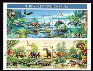 US 3136,  Sheet of 15, VF, MNH, World of Dinosaurs, CV $10.00 ..... 6785996/48