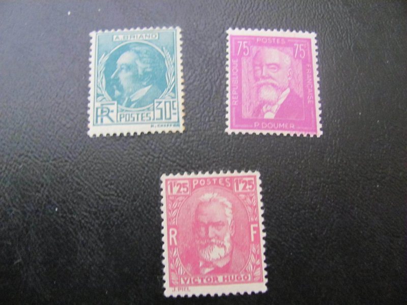 FRANCE 1933 MNH SC 291-3 HUGO SET  VF/XF  $110   (100)