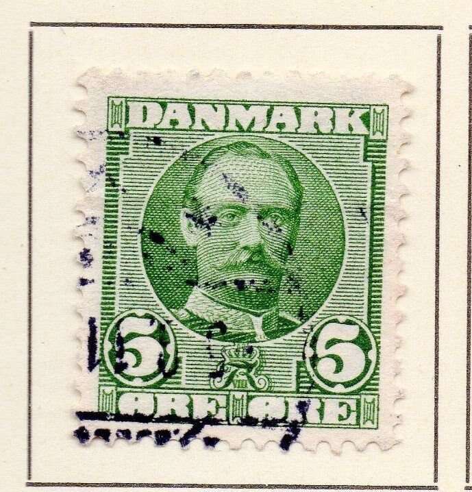 Denmark 1907-12 Early Issue Fine Used 5ore. 149704