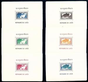 [49183] Laos 1951-52 Mekong river 6 MINT SHEETS! READ!!