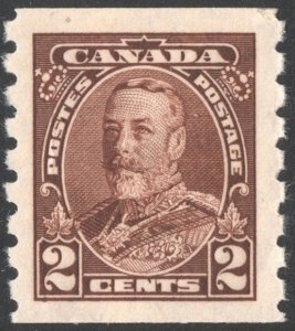 Canada SC#229 2¢ King George V Coil Single (1935) MNH