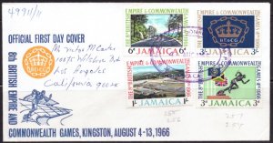 F2458   JAMAICA   FDC # 254-257      VIII Commonwealth Games
