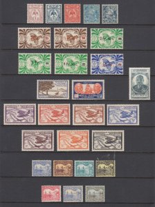 New Caledonia, Sc 89/J15 MNH. 1905-42 issues, 28 diff, fresh, bright, nice group