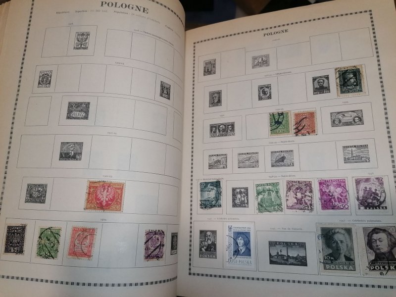 Old Yvert album with many stamps inside