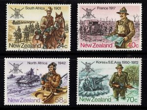 New Zealand 1984 Military History  Set of 4 Used